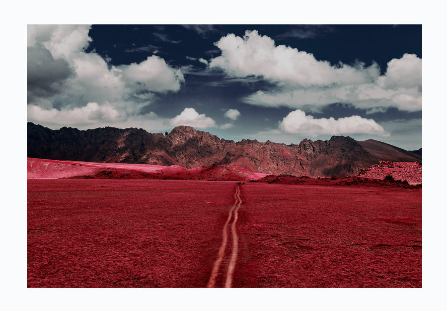 Mount Elbrus shot on Aerochrome film - 2019. Shot for Climb for Charity. Photographic print, stamped and signed by Jan Grarup. Printet on Baryta Fine Art 325 gram paper in A2 (59,4 x 42cm)