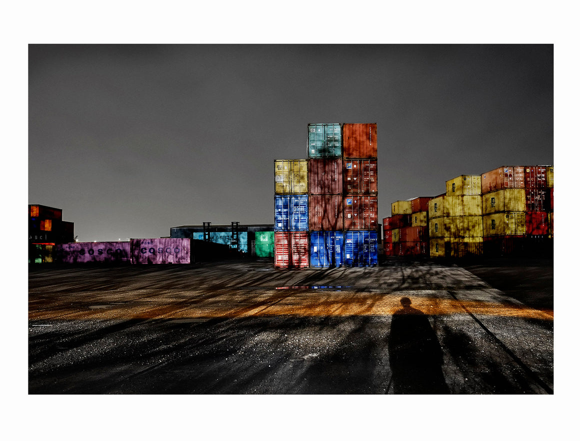 Containers in Nordhavn, Copenhagen, 2015 - Photographic print, stamped and signed by Jan Grarup. Printet on Baryta Fine Art 325 gram paper in A2 (59,4 x 42cm)